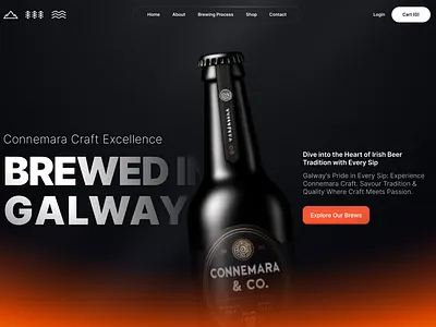 Connemara Brewery Co. Landing Page branding clean ui design illustration landing page minimal ui ui design ux webdesign