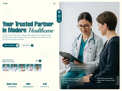 Healthcare Website UI/UX Landing Page Design appointment booking website booking website clinic website ui doctor website health care website healthcare landing page healthcare product design healthcare website design healthcare website ui ux medical web design patient booking website ui uiux user interface ux web design for hospital website concept design