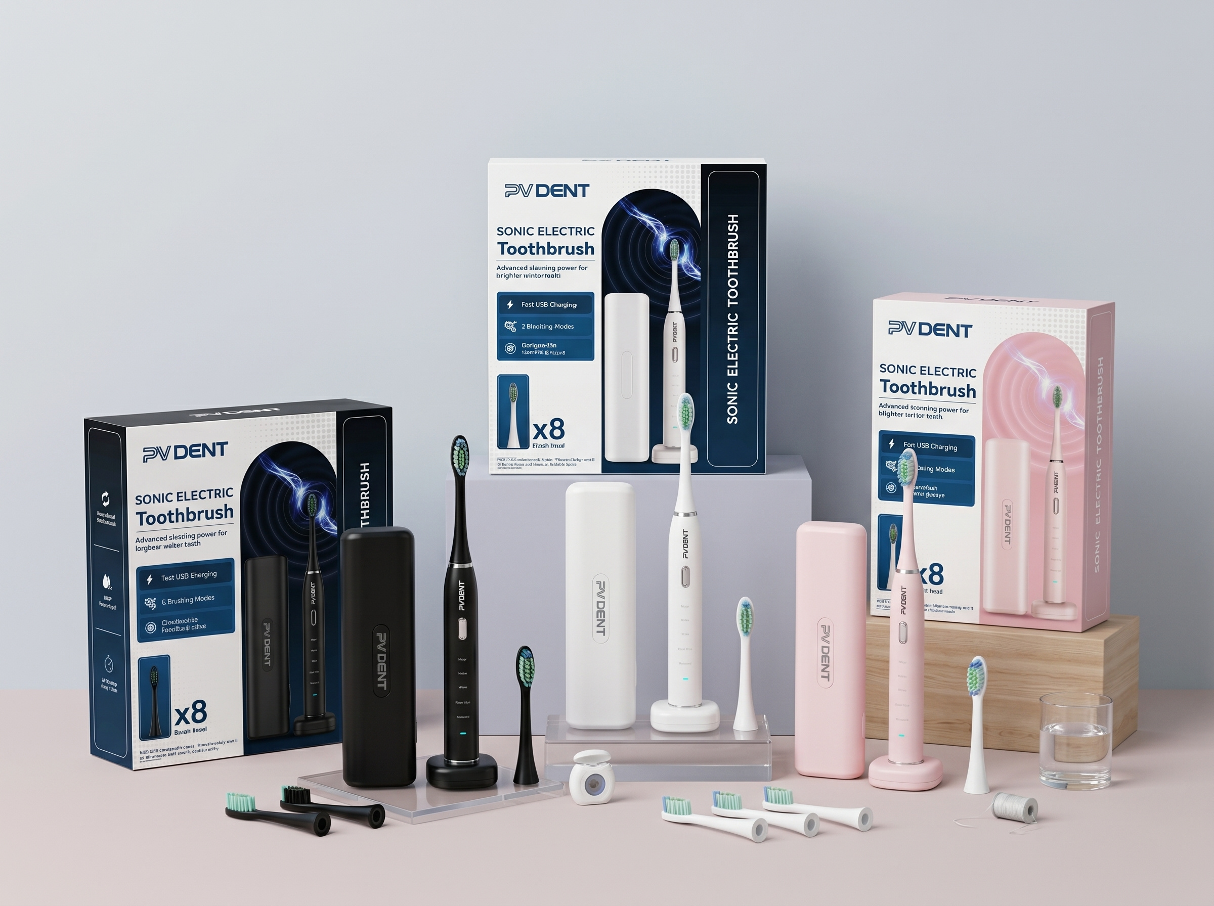 Sonic Electric Toothbrush Packaging Design | Premium Box Design 3d packaging amazon packaging box design brand identity branding clean design electric toothbrush label design minimal packaging mockup modern design packaging design product design product packaging toothbrush packaging