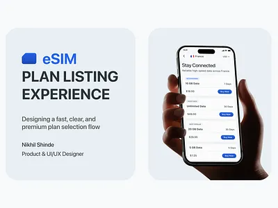Simplifying eSIM Plan Selection - From Complexity to Clarity app app design card design design esim ios listing listing page mi minimalism minimalist mobile mobile design ui ui design ux web design