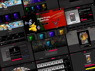 Ready! Cards | The Card Marketplace | WebApp 2.0 Dark Theme bitcoin blockchain btc card crypto dashboard landingpage market marketplace minimal minimalist nft platform pokemon ui web web3