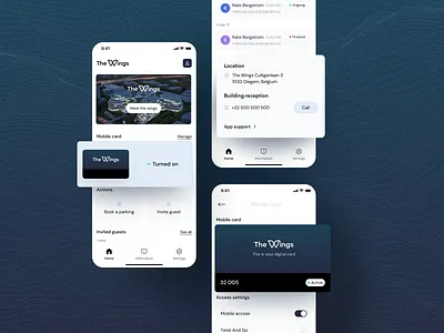 The Wings android app card design design agency ios mobile mobile app product ui uiuxdesign ux