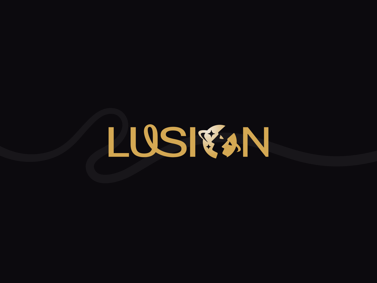 Logo for Lusion brand brand design brand designer branding branding design branding designer logo logo design logo designer logodesign logodesigner logotype negative space negative space logo people logo planet planet logo startup logo world logo