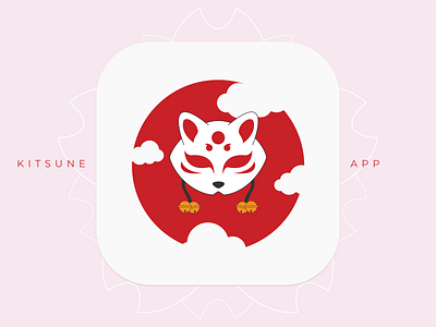 App Icon - Daily UI #005 005 app branding clean dailyui design fox icon illustration japanese kitsune logo mask minimal ui