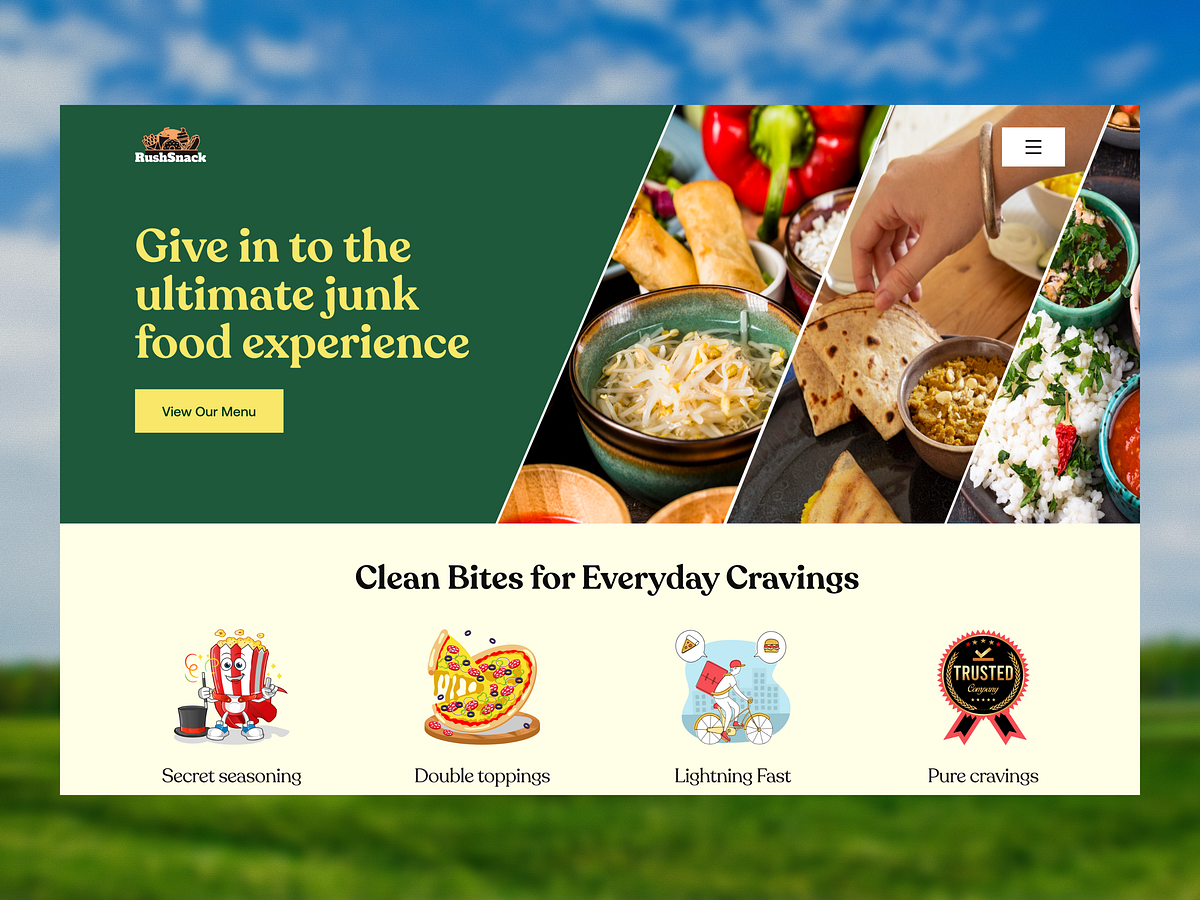 RushSnack Food Delivery Landing Page