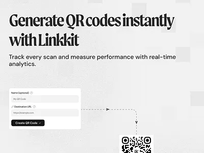 Create, Customize & Track QR Codes Effortlessly with Linkkit custom link shortener custom short link link management platform make link shorter make link smaller make my link shorter shorten a website link