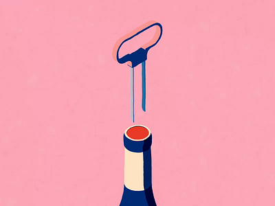 AH-SO Wine Opener Animation ah so opener animation illustration isometric isometric illustration sequential animation wine wine open wine open animation