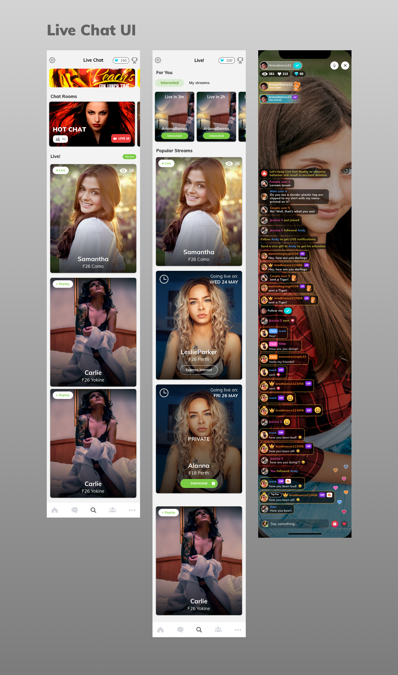 LIVE CHAT UI