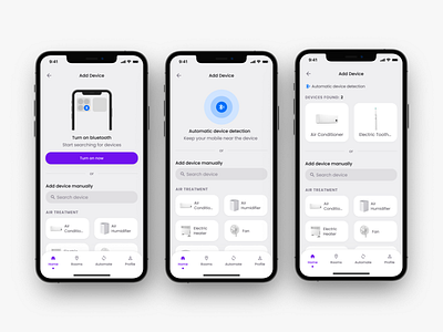 Add new device - Bluetooth connection bluetooth home mobile app smart uxui