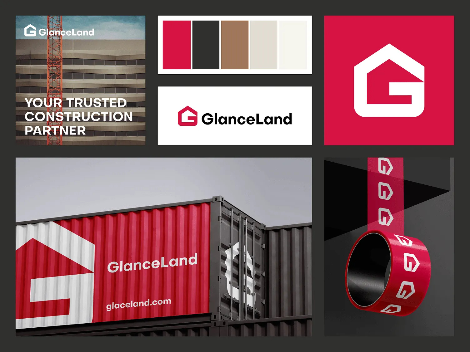 GlanceLand - Logo and Brand Identity
