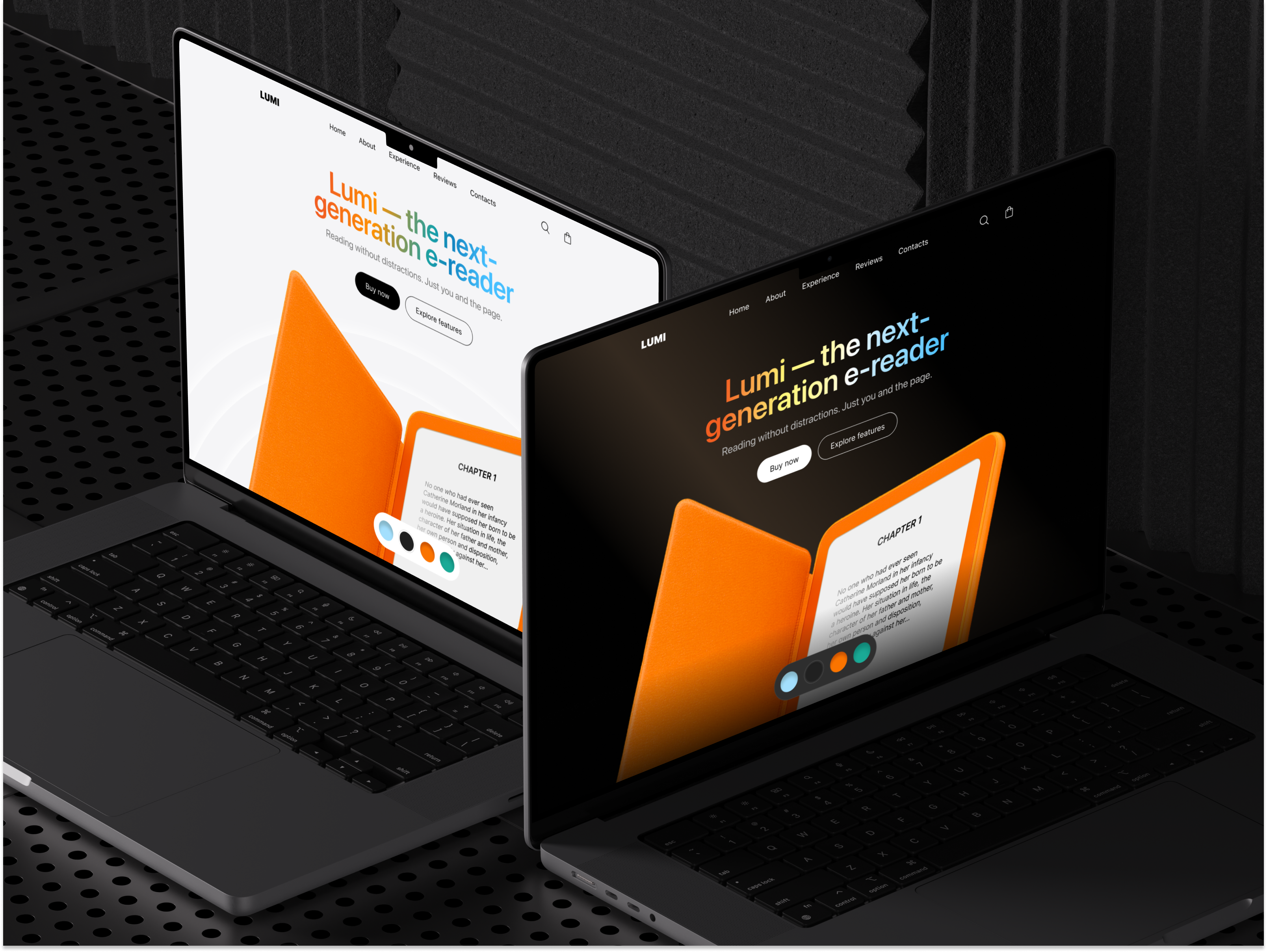 📖 Web design for e-book store | Hyperactive book clean ui colors dark ui design digital digital product e book gradient hero section homepage hyperactive landing page product reader tech ui ux web design