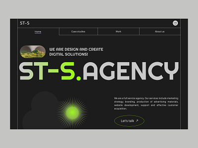 ST_S | Creative Design Agency Landing Page Website 11 agency branding design landing ui uiux ux web