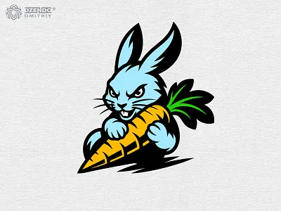 Rabbit with Carrot logo aggressive bunny emblem angry rabbit logo animal food logo branding bunny mascot logo carrot mascot logo cartoon rabbit logo character branding farm branding fierce bunny logo food branding logo mascot branding playful branding rabbit holding carrot rabbit mascot emblem rabbit with carrot logo
