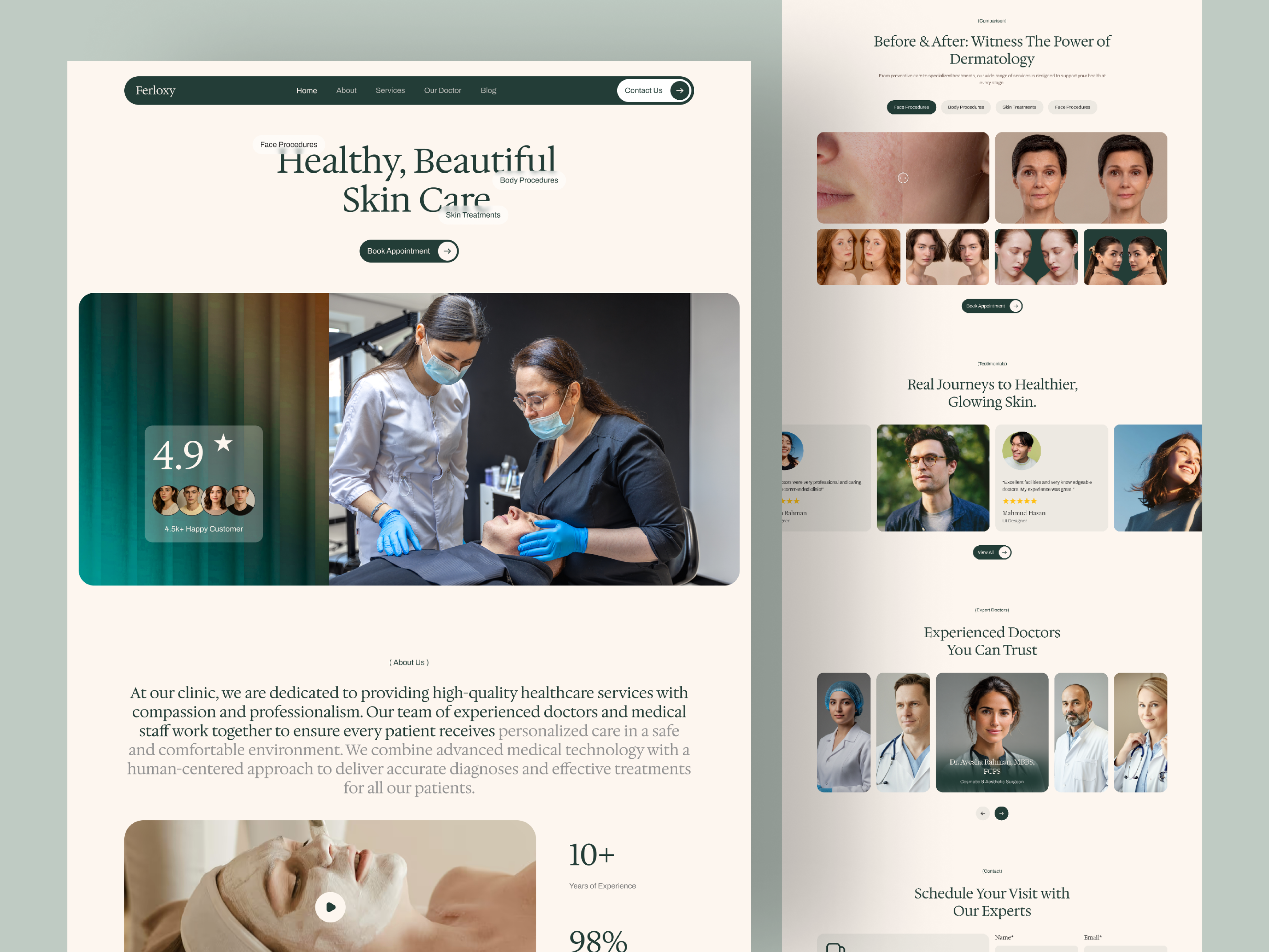 Cosmetic surgery website design clean ui cosmetic design cosmetic surgery creative agency healthcare design homepage medical landingpage medical ui medical website design minimal saas design saas products saas website trending uiinspiration uiux uiux design website design
