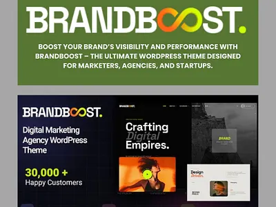 BrandBoost – Digital Marketing Agency WordPress Theme digitalmarketing elementor uidesign uiux webdesign webdevelopment wordpress