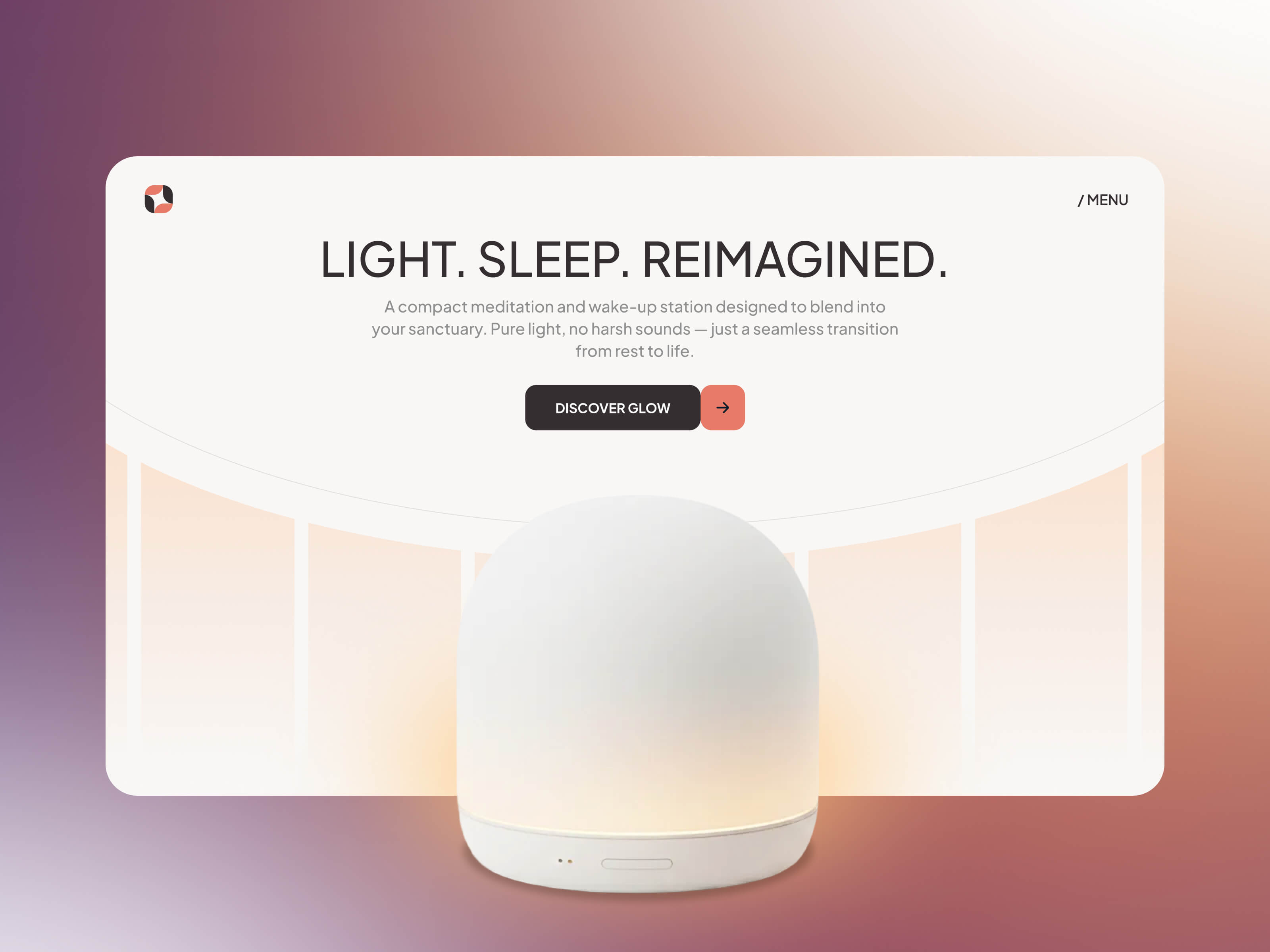 Wake Up Device | Meditation | Home Automation | Web Interface digital home home automation home control home integration home tech iot meditation modern design modern home product design responsive design smart bedroom smart device control smart home ui ux wake up device web web design web interface design web page design