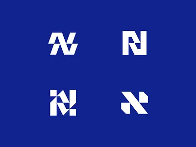 Lettermark N Geometric Exploration abstract bold branding business company geometric identity letter n lettermark logistic logo design logomark modern monogram simple startup strength symbol visual warehouse