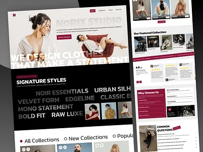 Norix Studio — Luxe Editorial eCommerce Design design ecommerce editorial fashion graphic design illustration intereaction design luxury minimalist product design typography ui ui design user interface ux uxdesign
