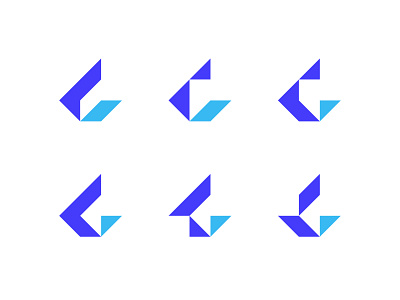 Letter L Variation blue branding color concept creative design dribbble idea identity l letter logo mark move symbol triangles