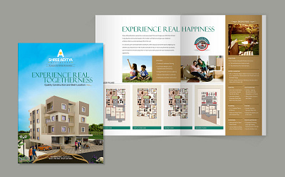 Shree Aditya Residency branding brochure logo real estate stationery