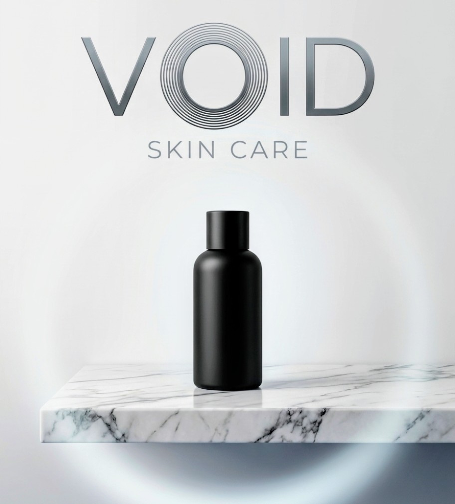 VOID: The Essence of Ultra-Minimalist Luxury Skincare 3d animation brand brand design branding creative creative design creative director design designer graphic design logo motion graphics poster ui visual designer