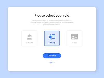 Daily UI 064 - Select User Type adobe xd app branding daily ui 064 dailyui design faculty figma select role select user type staff student ui ui design uiux user type ux ux design web design website
