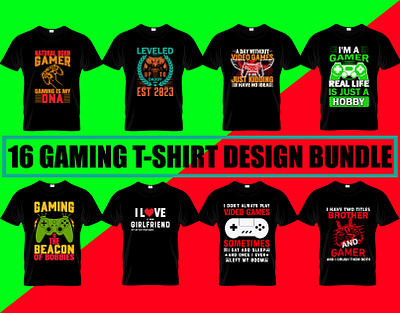 Gamer T-Shirt Design Bundle. design fortnite game gamer games gaming gaming are graphic design illustrator memes pc pcgaming playstation ps t shirt twitch typograpick vector videogames xbox