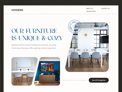 Furniture Web Header furniture home landing page modern ui ui design uiux website