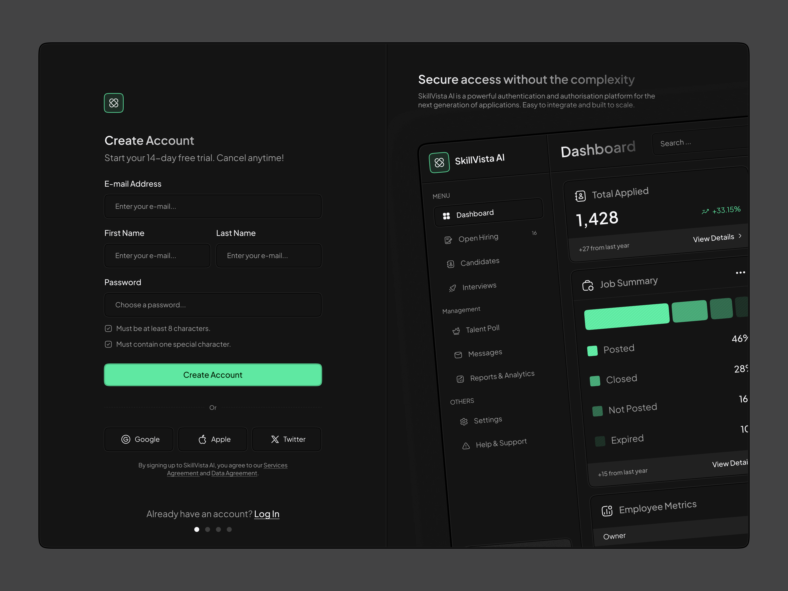 Create Account create account onboarding product design saas sign up signup web app