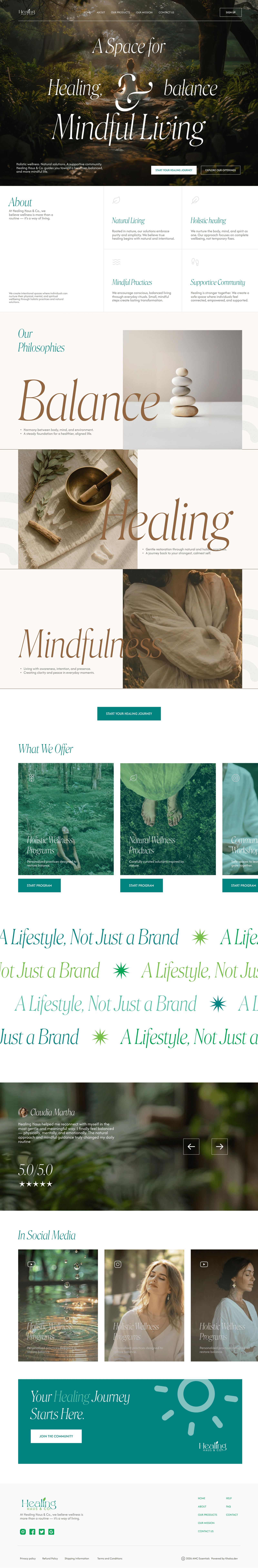 Healing Haus & Co. branding graphic design logo ui