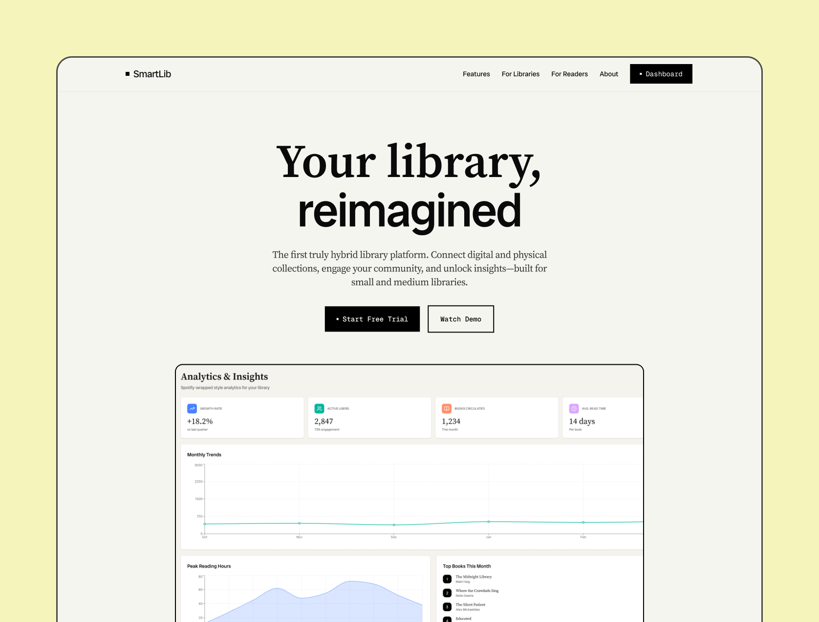 Smart library platform concept