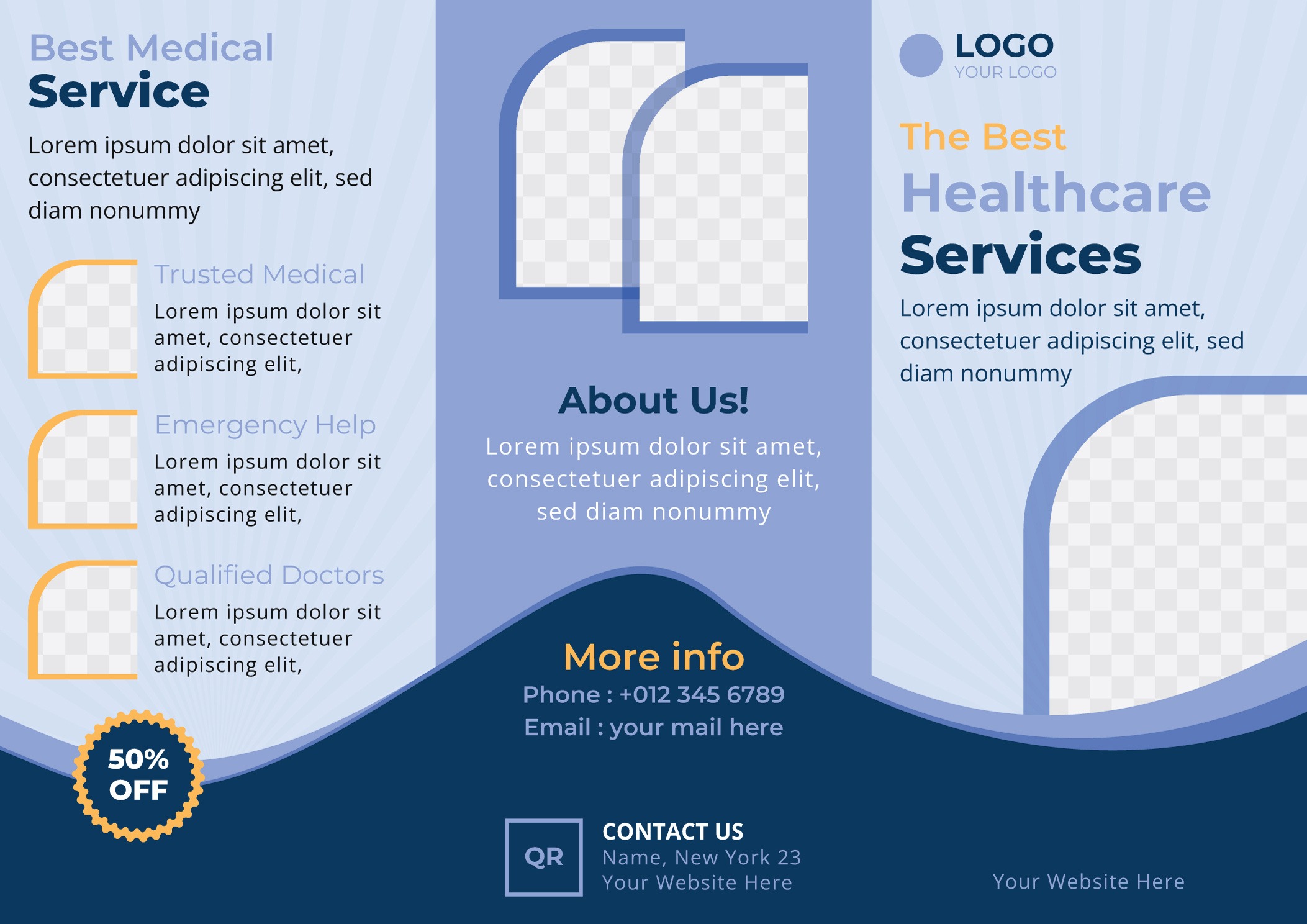 Medical Trifold Brochure Template by Abdul Majid on Dribbble