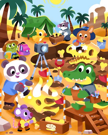 A good day for a big dig! 🦖 🦕