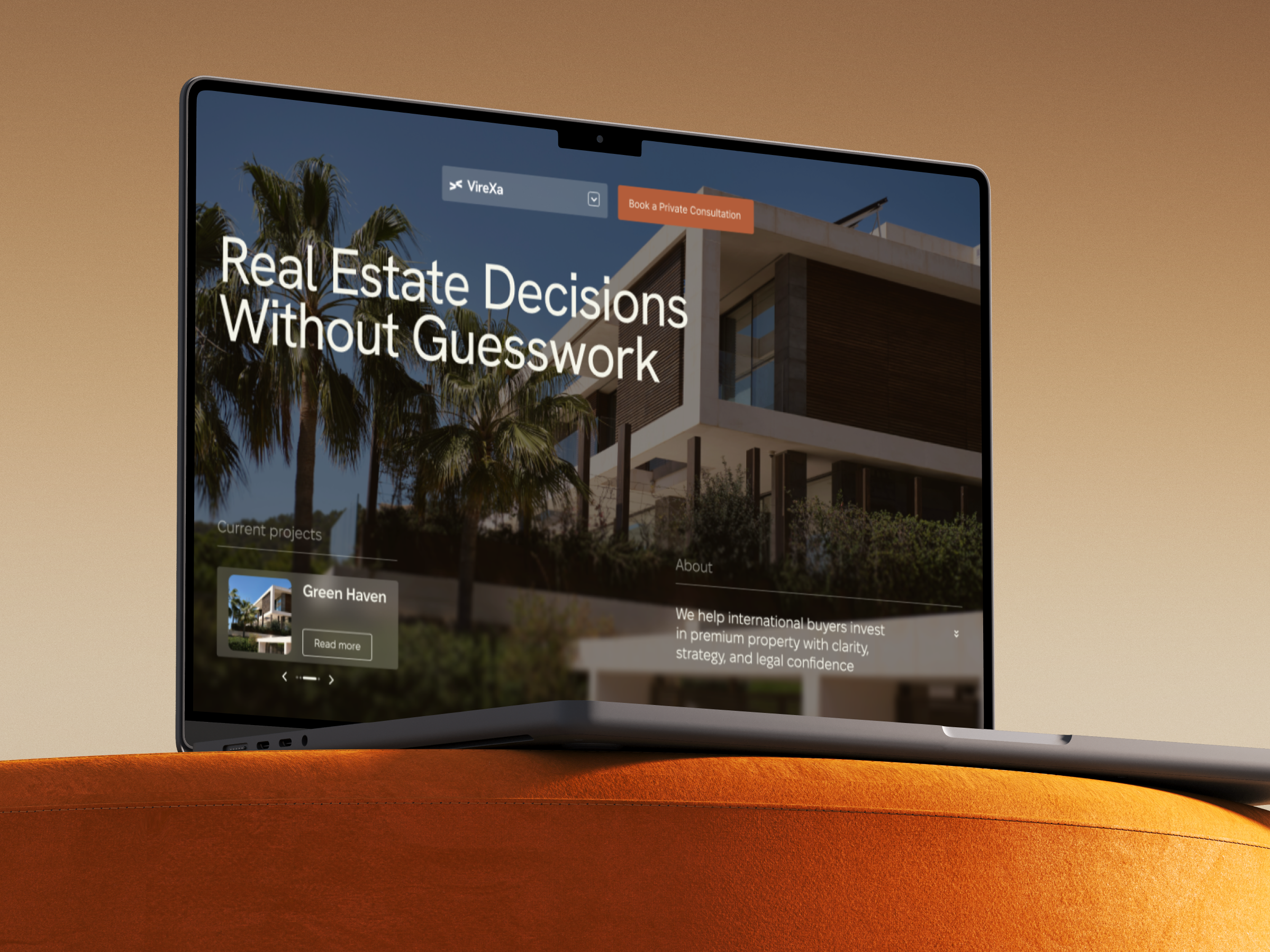 Real Estate Advisory Website. Modern UX/UI Design