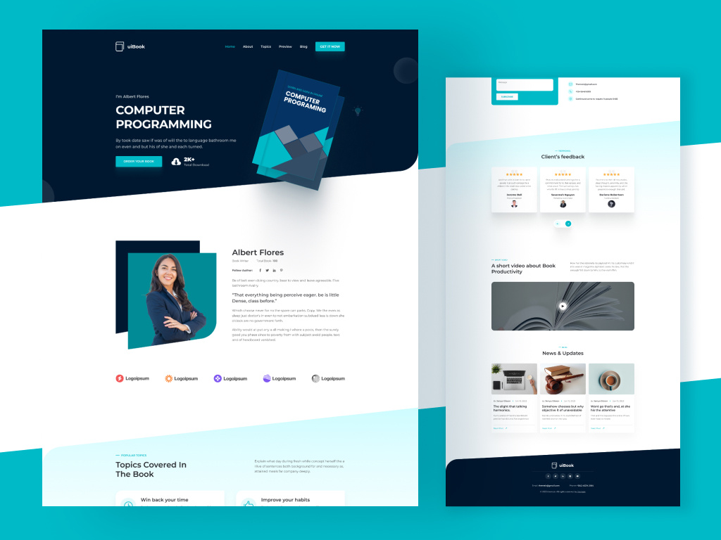 Book Landing page ui design by Moshiur Rahman on Dribbble