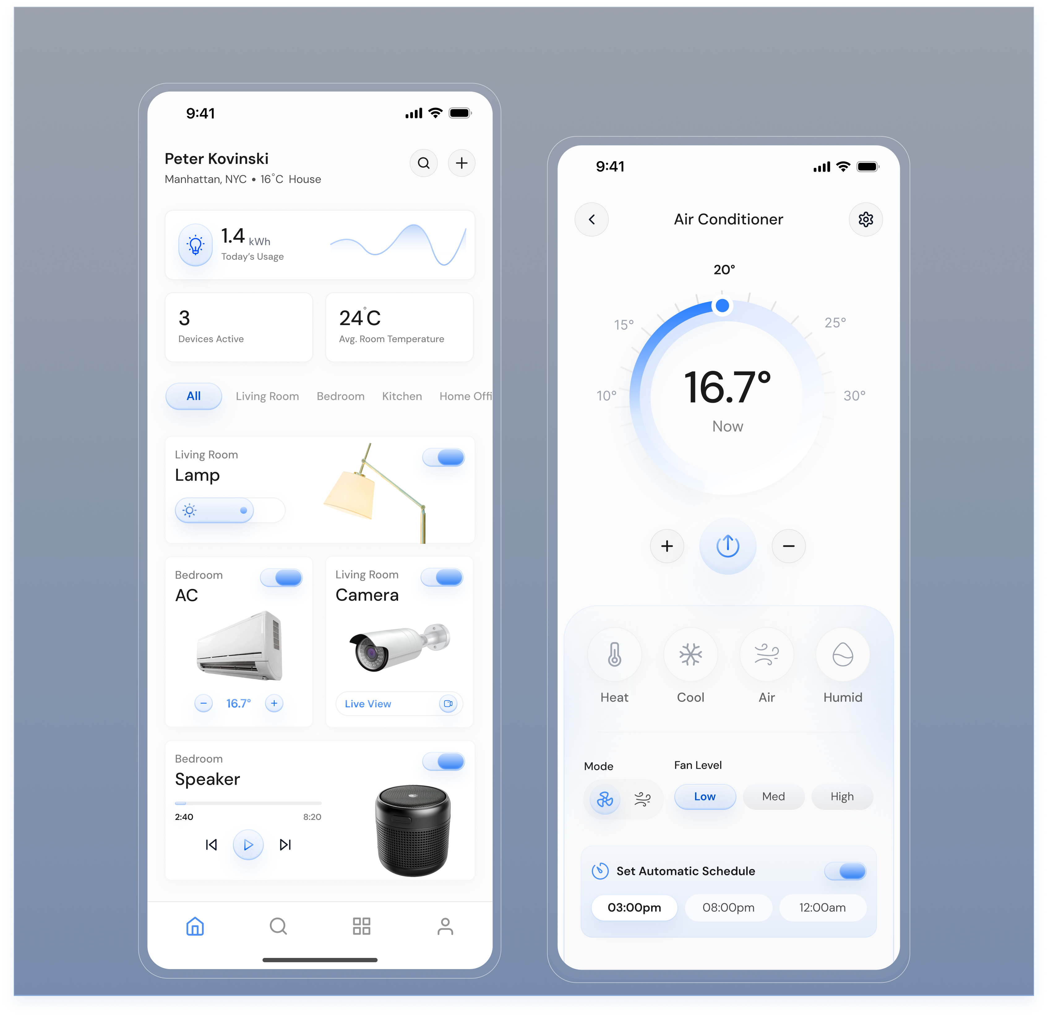 GREE+ Smart Home Mobile App — Redesigned app appdesign design mobileapp mobileui productdesign redesign smarthome smarthomeapp ui uiux ux