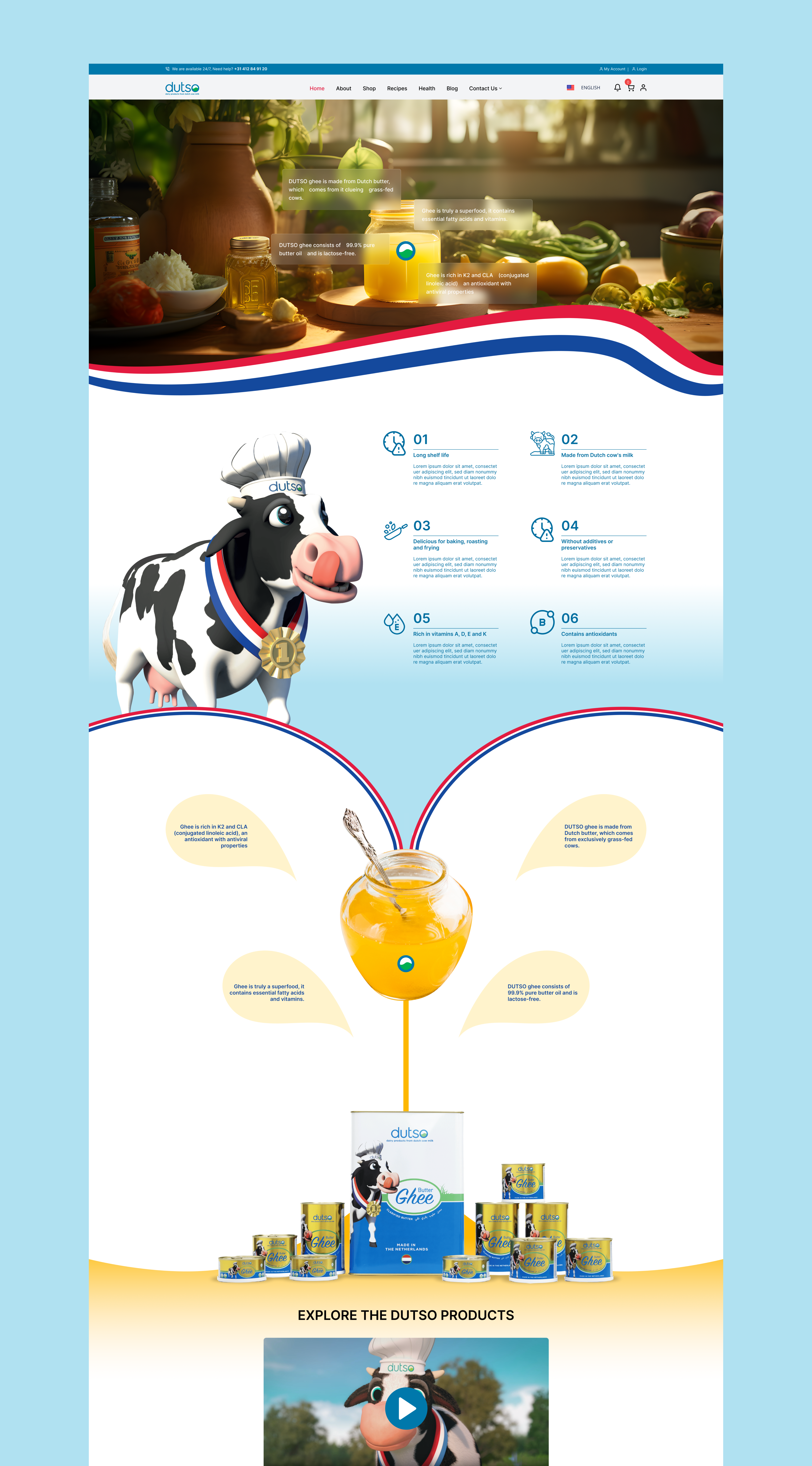 Dutso Dairy | Web Design ui web ui