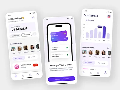 Finance Mobile App Design app design dashboard design design figma design figma website landing page design ui ui design ui ux design