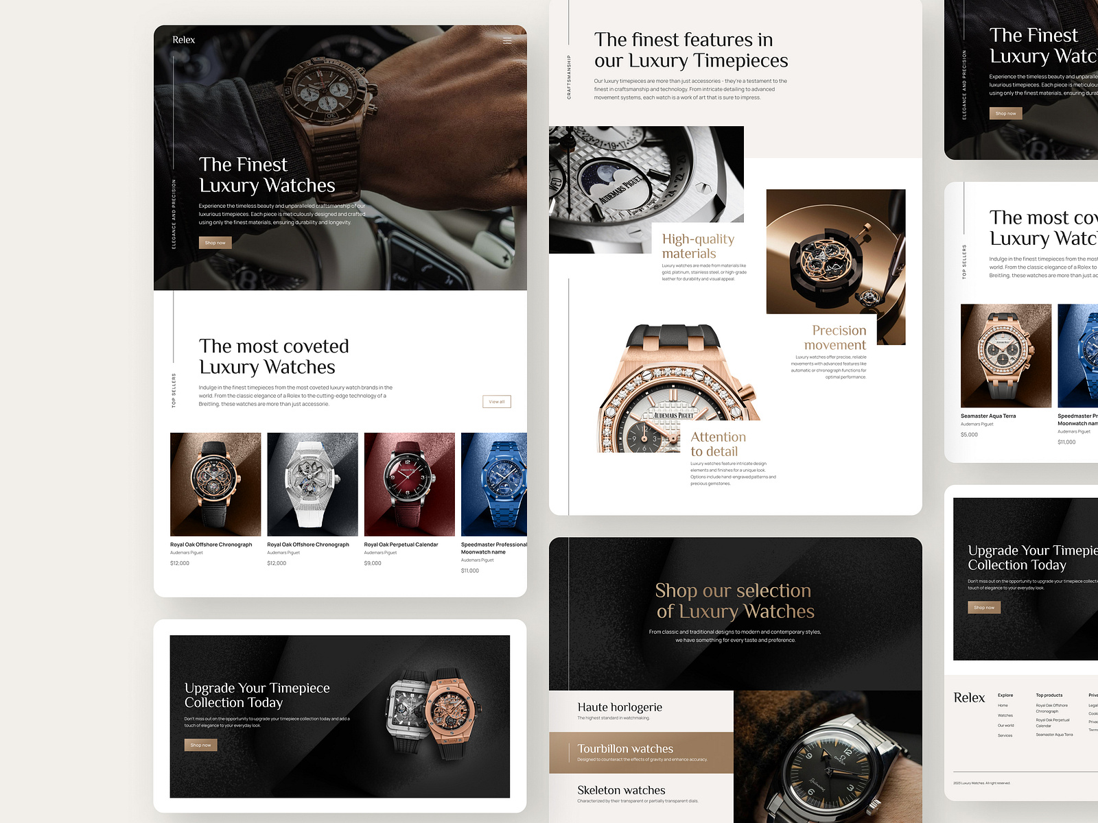 Luxury watch Landing Page by Jeroen Meeusen on Dribbble