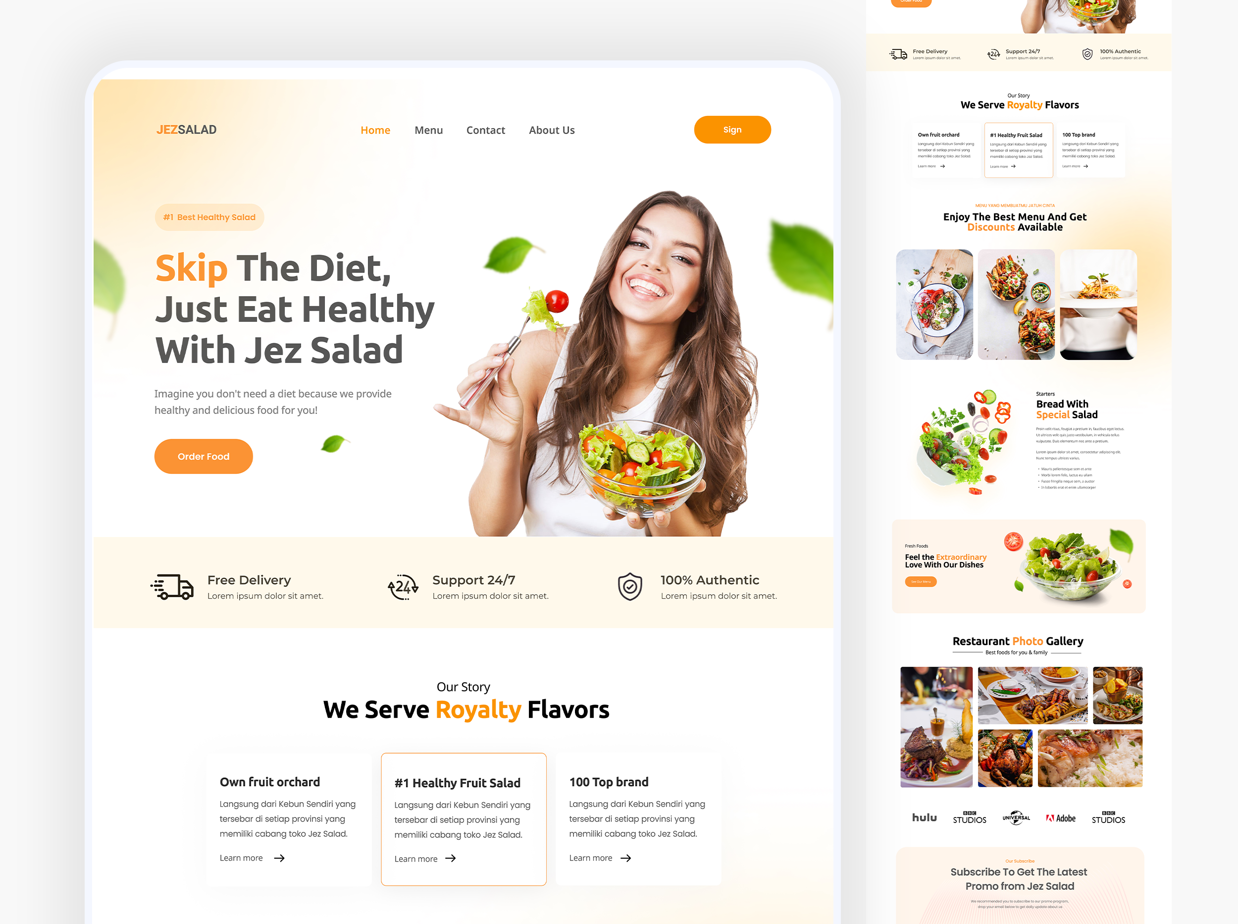 Restaurant Website Design app design design figma design figma website landing page design ui ui design ui ux design