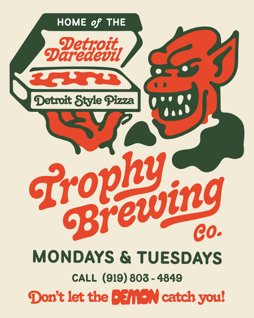 Detroit Daredevil branding design illustration lettering linework logo type