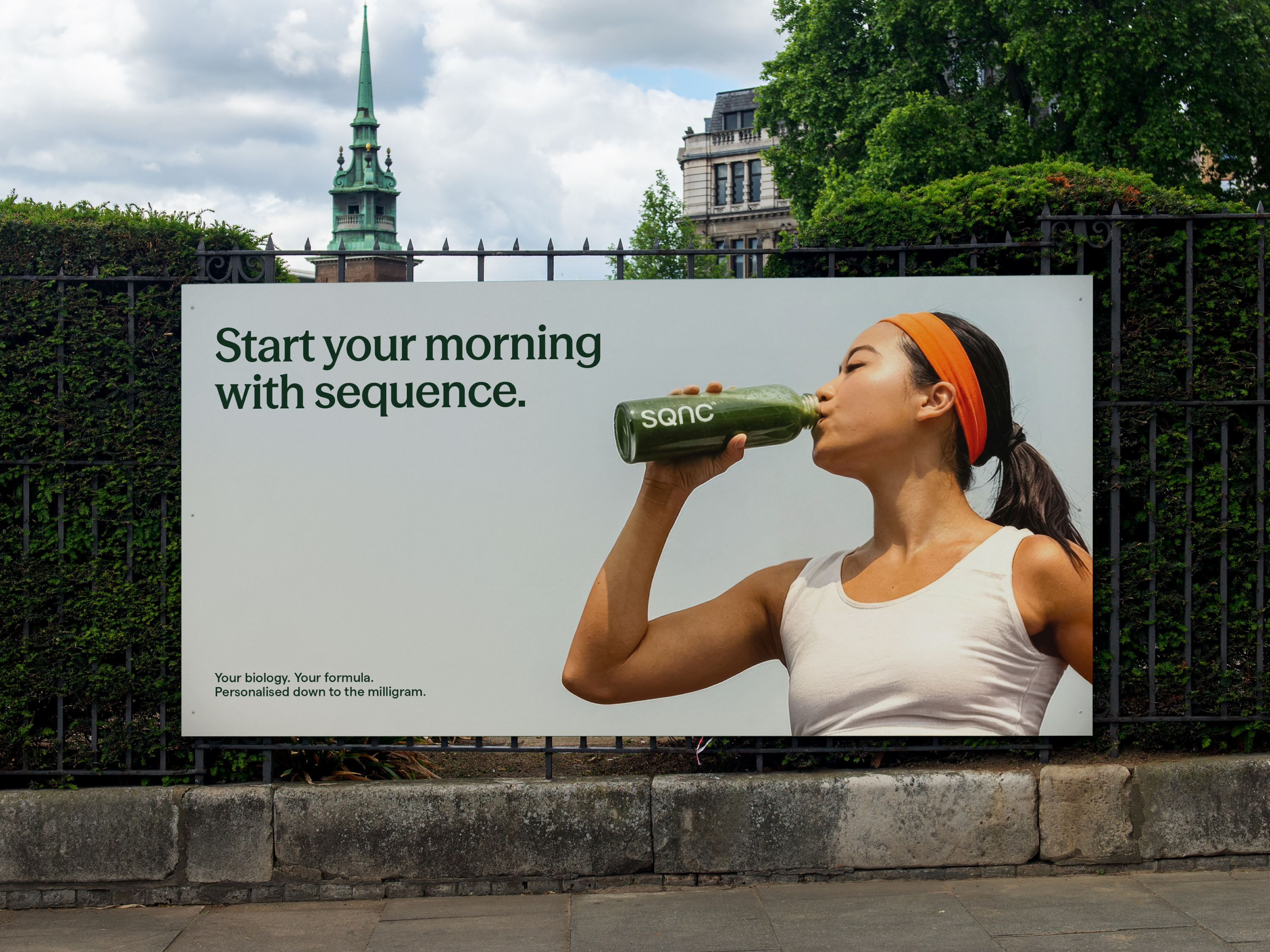SEQUENCE — London athlete athlete brand billboard mockup drink brand fitness green brand identity health brand design high performance lifestyle brand motion brand motion branding nutrition brand nutrition branding outdoor advertising outdoor campaign performance branding sports branding street mockup supplement brand triathlon
