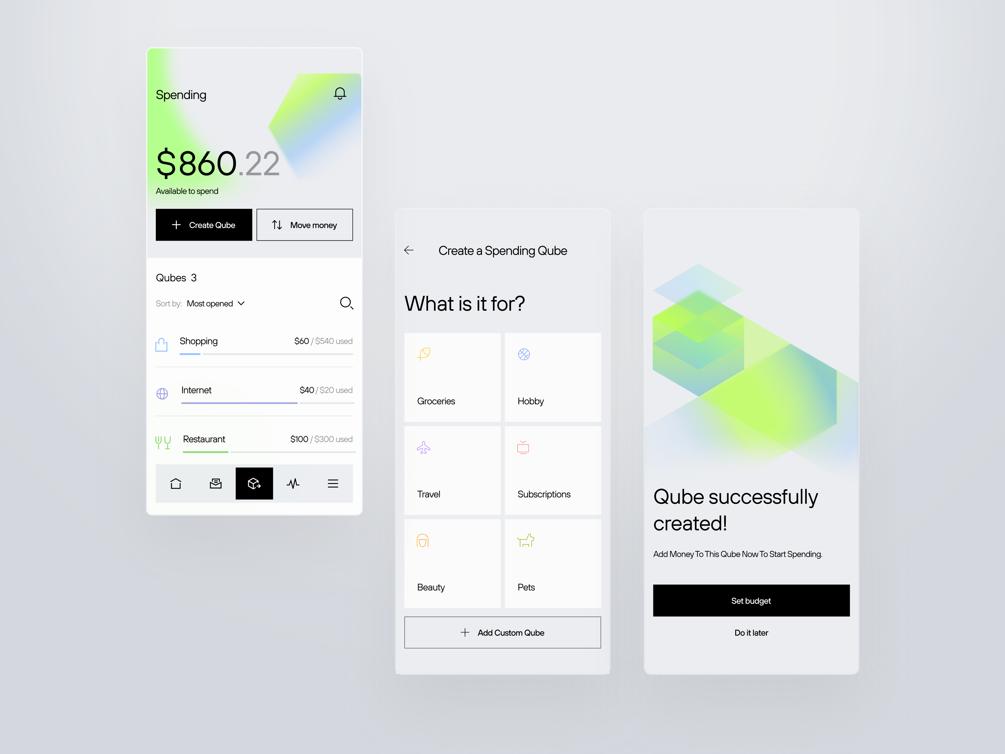 Qubemoney mobile flow redes