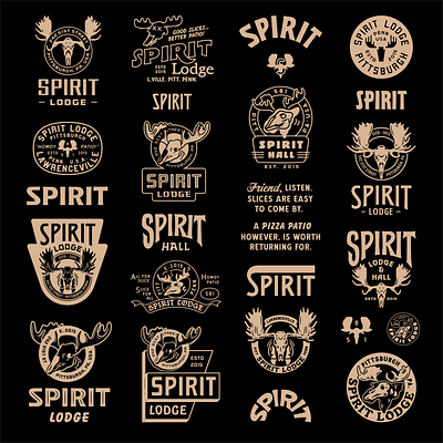 Killed Concepts - Spirit PGH badge branding design identity illustration lettering logo type typography