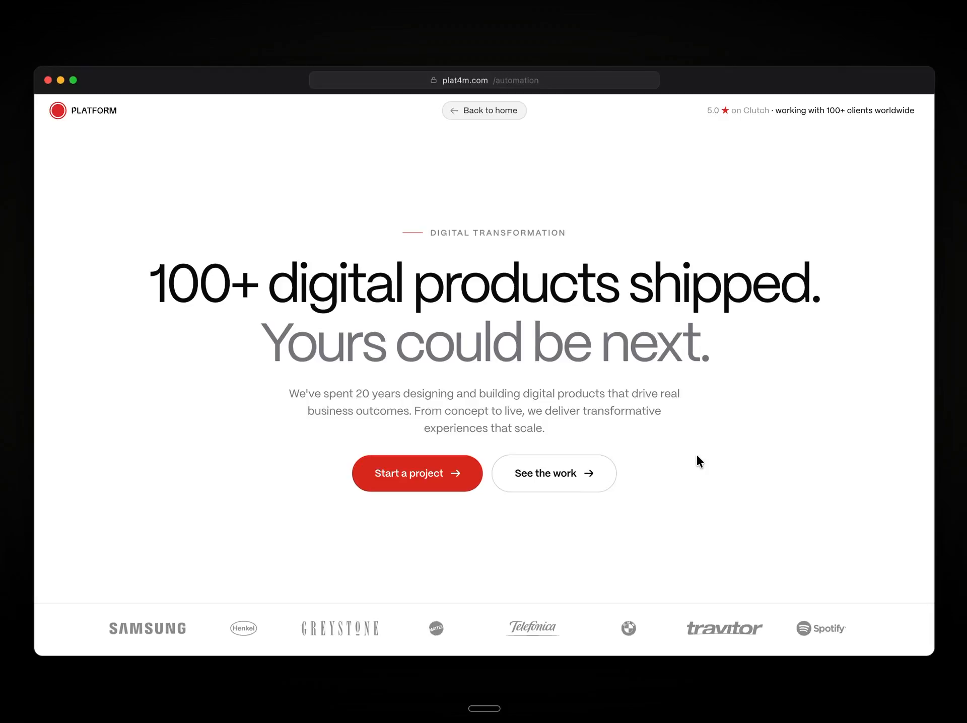 PLATFORM – Build Your Next Digital Product