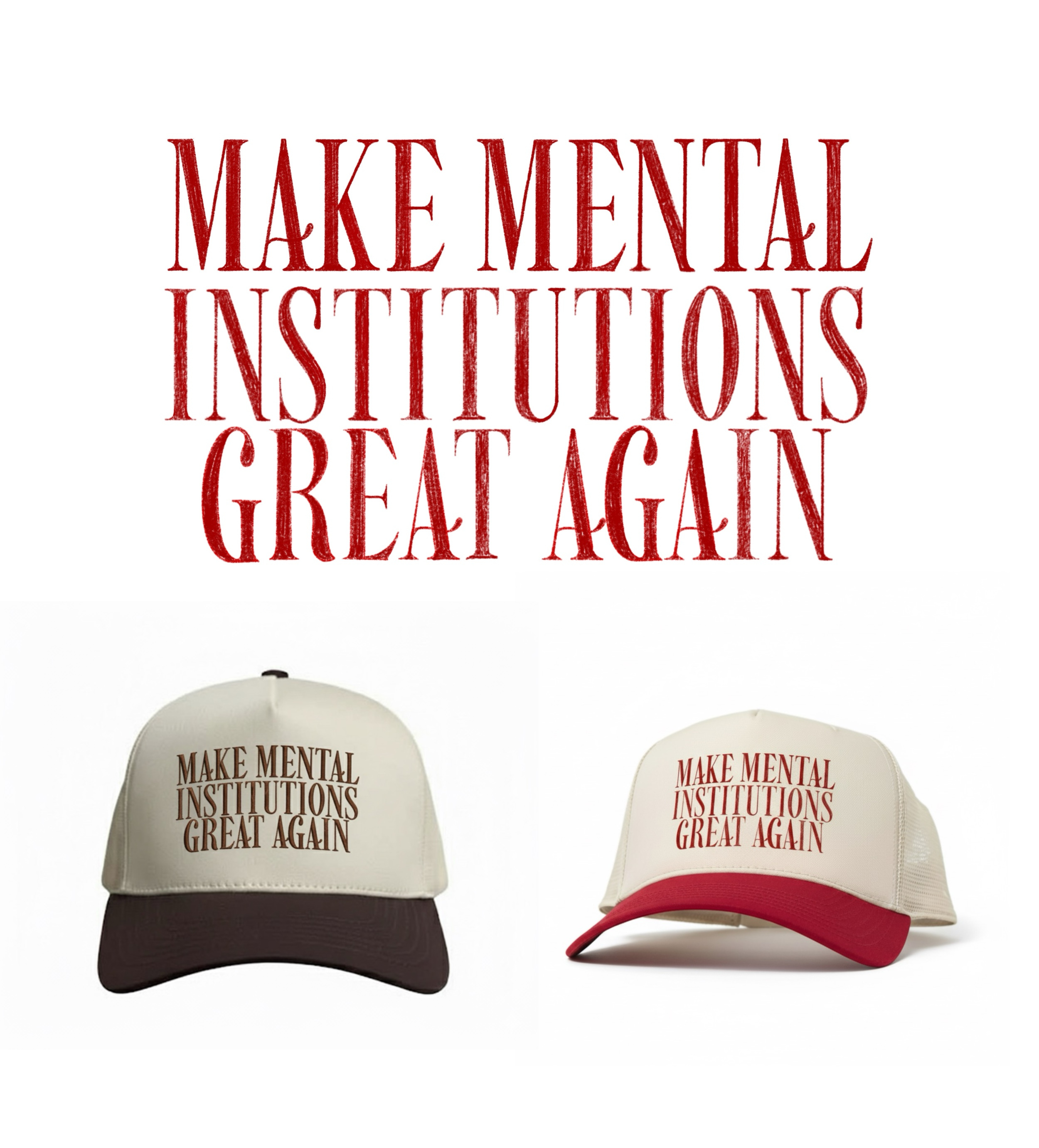 MAKE MENTAL INSTITUTIONS GREAT AGAIN apparel brand calligraphy clothing design illustration inspirations lettering logo logotype motivational quotes typography ui