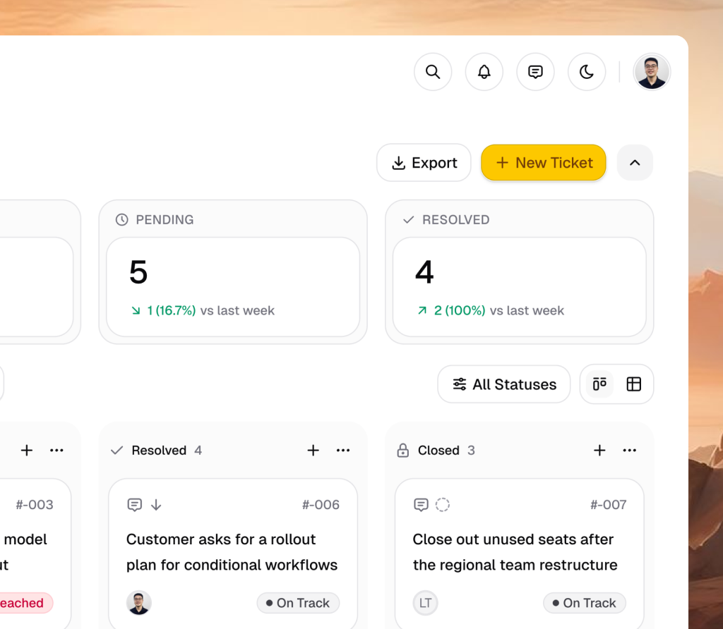 Ticket Management Dashboard by Jason D on Dribbble