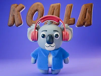 Cute Koala 3d character characterdesign design drawing graphic design illustration vector