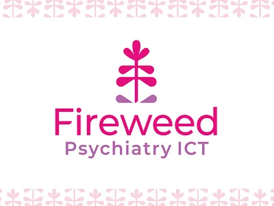 Fireweed Psychiatry ICT branding fireweed graphic design ict pattern plant psychiarty wichita