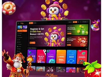 Blaze Casino – Premium Gaming UI & 3D Hero Design app design casino casino dashboard casino interface casino mobile app casino mobile interface casino profile casino ui casino website character design crypto casino dashboard ui design inspiration gambling website game app landing page mobile app design online casino web design web3